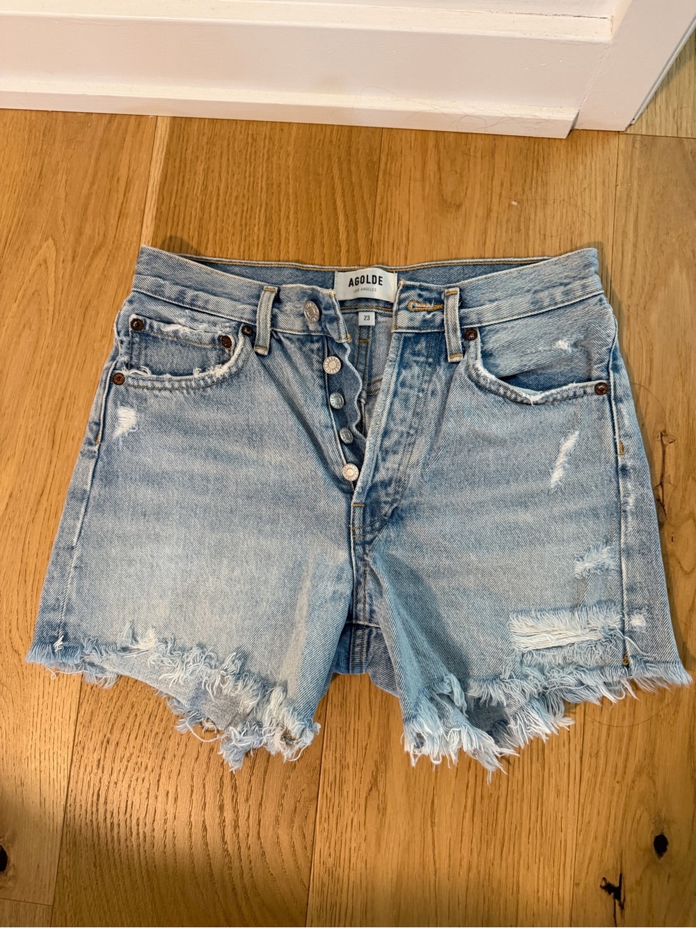 Agolde Light Wash Shorts